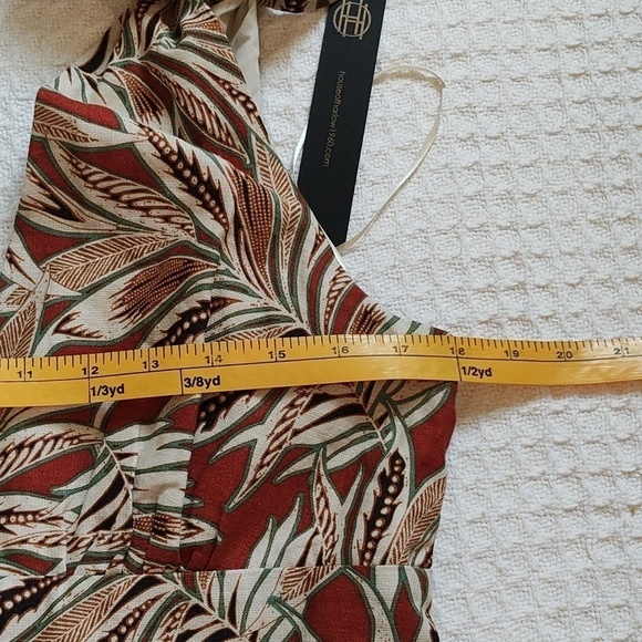New House of Harlow Earth Tone Tie Strap Dress Size M - Picture 6 of 9